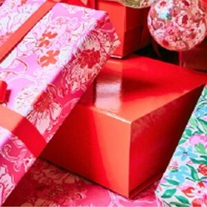 Lilly Pulitzer Glowing Gardens Gift Wrapping Paper Set of 2 NWT